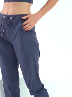 Womens Stretch Workout Pocket Yoga Pants Straight Beam Foot